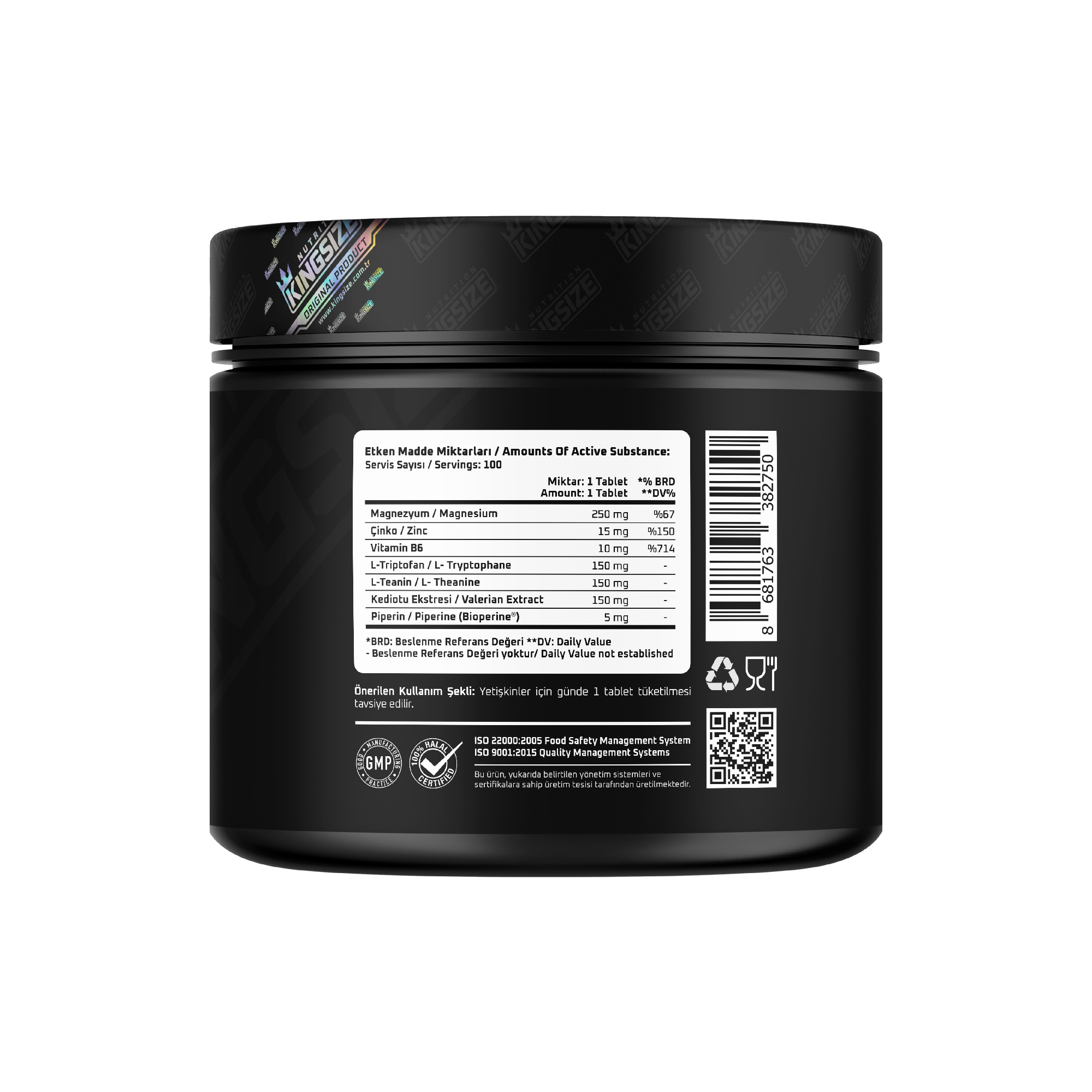 Kingsize Nutrition ZMA Complex 100 Tablet
