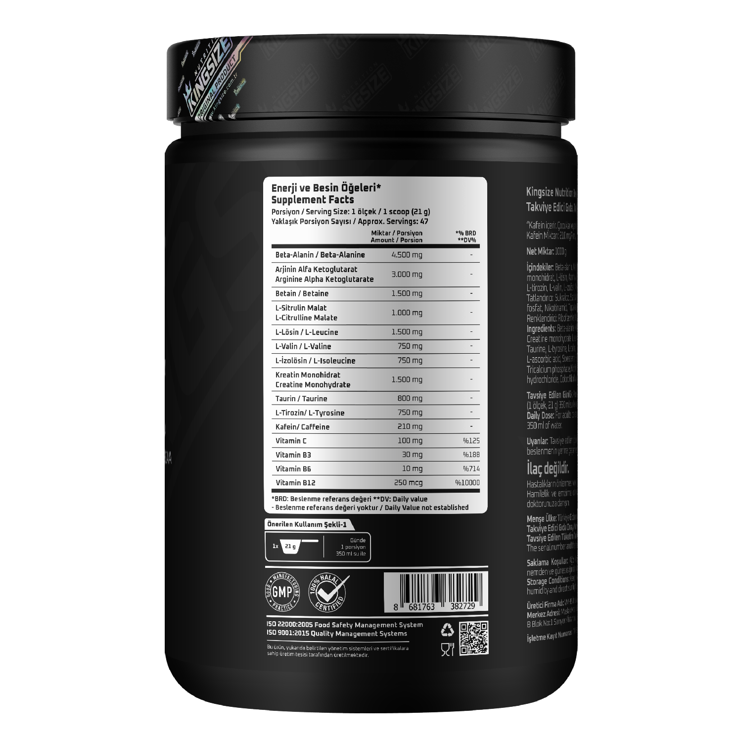 Kingsize Nutrition Beast Mode 1000 Gr