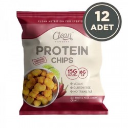 CLEAN POWDERS PROTEİN CHİPS 50 GR ACI BİBER & YEŞİL LİMON 12 ADET