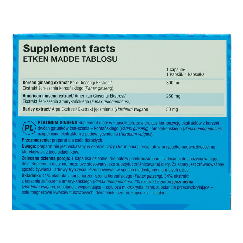 Olimp Platinum Ginseng 60 Kapsül