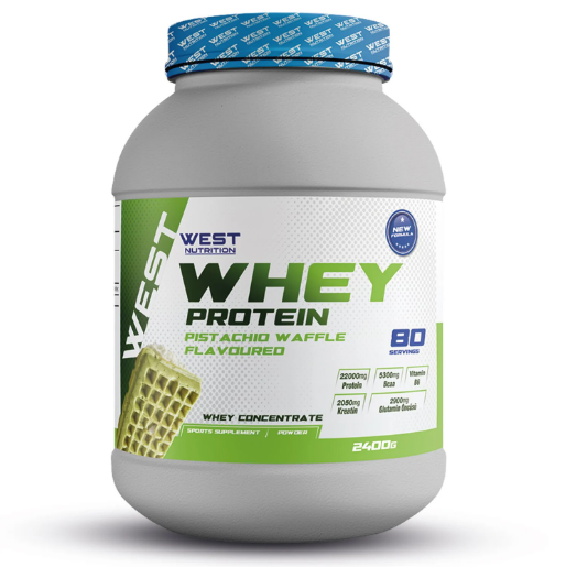 Whey Protein Tozu 2400 gr 80 Servis LANSMAN Ekonomik Whey Antep Fıstıklı Waffle