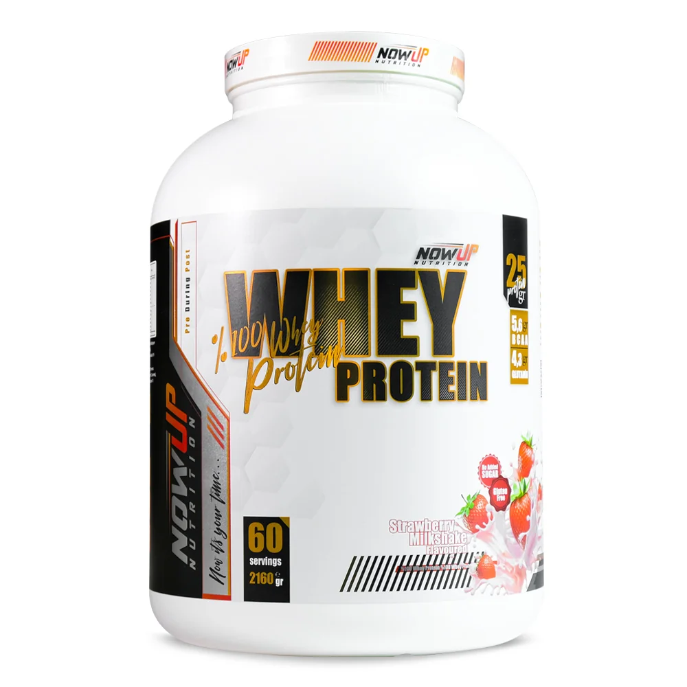 Nowup Nutrition %100 Whey Protein Tozu 2160gr Çilek Aromalı
