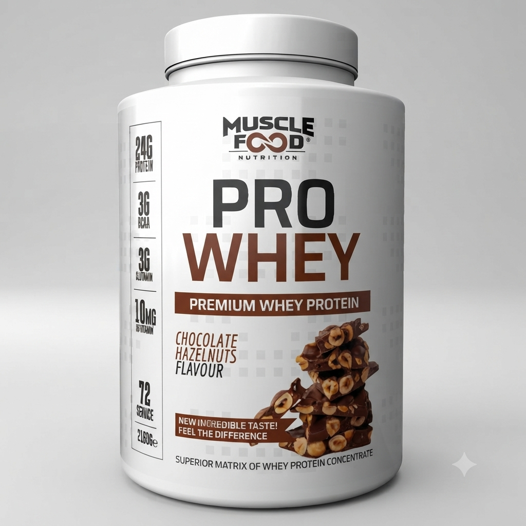 Muscle Food ProWhey 2160 G 72 Servis Çikolata Fındık Aromalı