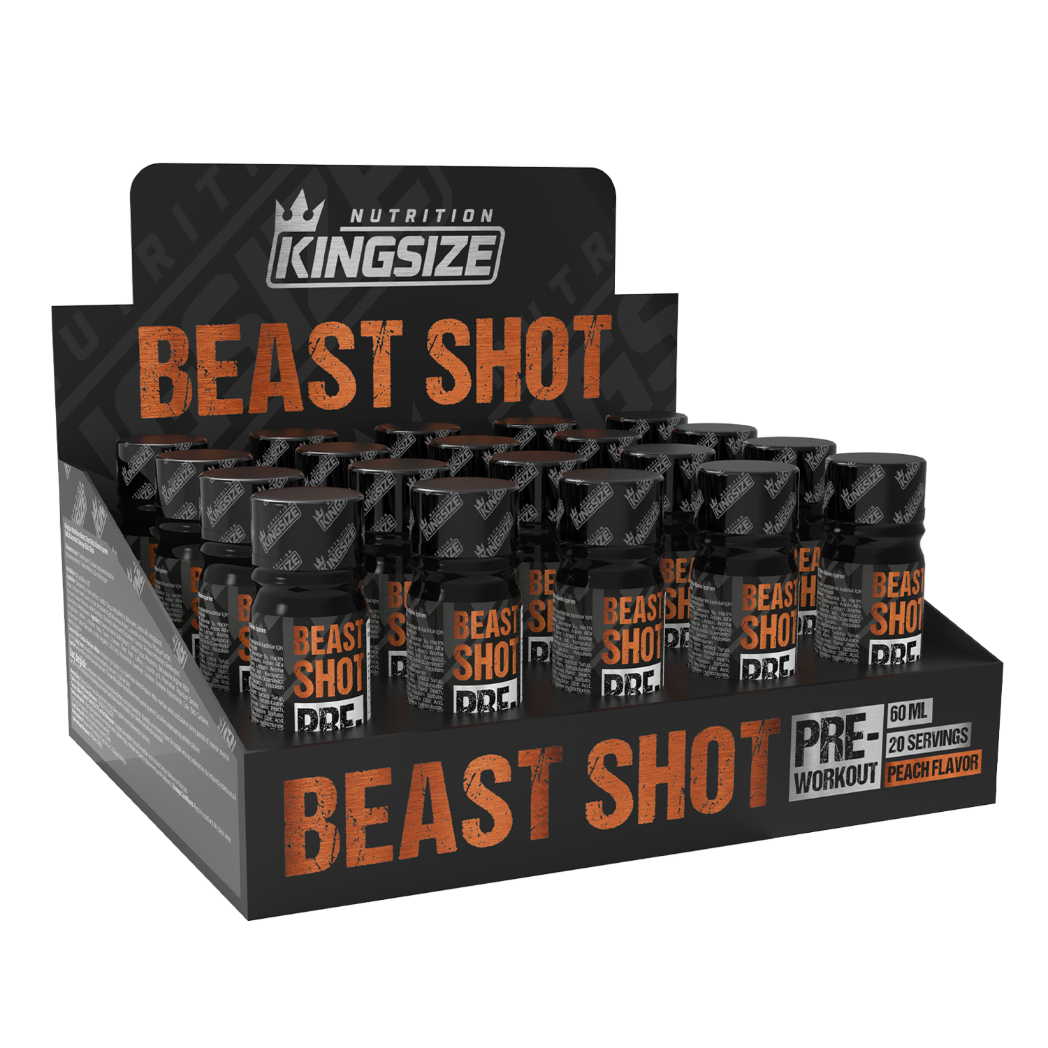 Kingsize Nutrition Beast Shot Pre-Workout 60 mL 20 Adet