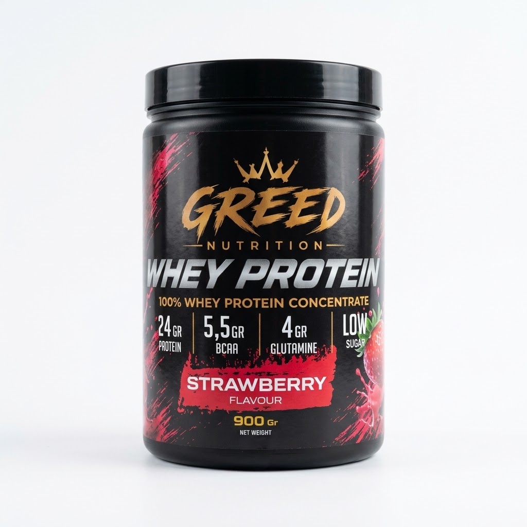 Greed Nutrition Whey Protein Çilek Aromalı 900 Gr
